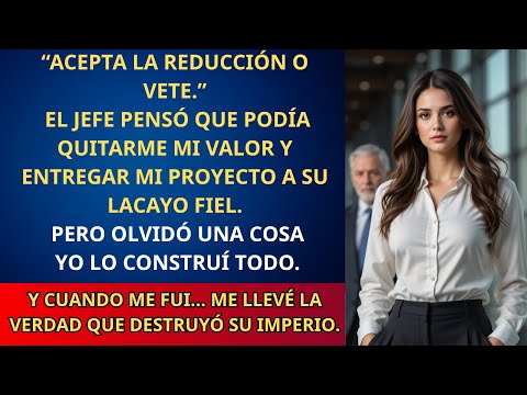 El jefe me obligó a aceptar una reducción salarial o irme. Así que derrumbé todo su falso imperio