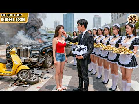 Poor Girl Riding A Bicycle Crashes Into The Rich CEO’s Luxury Car, Forced To Be His Maid To Repay