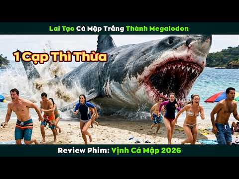[Review Phim] Lai Tạo Cá Mập Trắng Khổng Lồ Thành Megalodon | Vịnh Cá Mập 2026