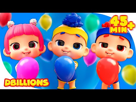 Playing and Learning with Balloons & Baby DB | Mega Compilation | D Billions Kids Songs