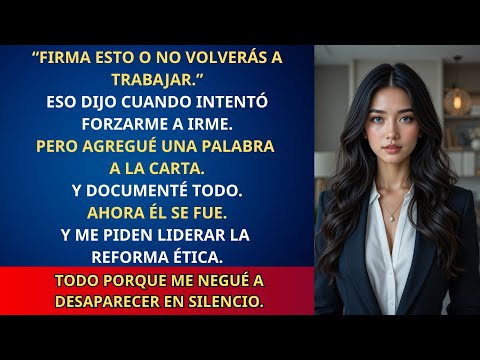 Mi jefe me forzó a renunciar—ahora él se fue, y una palabra está reescribiendo la empresa